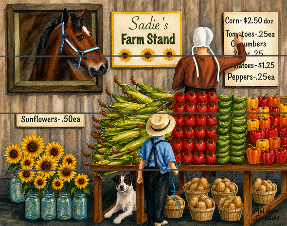 SADIE'S FARM STAND 9X12