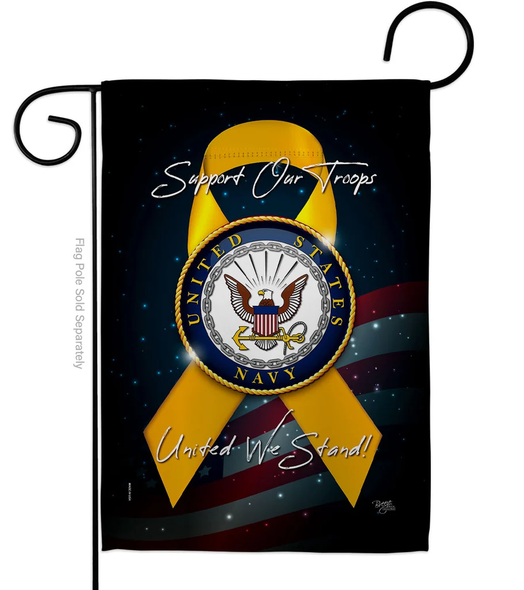 SUPPORT NAVY GARDEN FLAG (G108648)