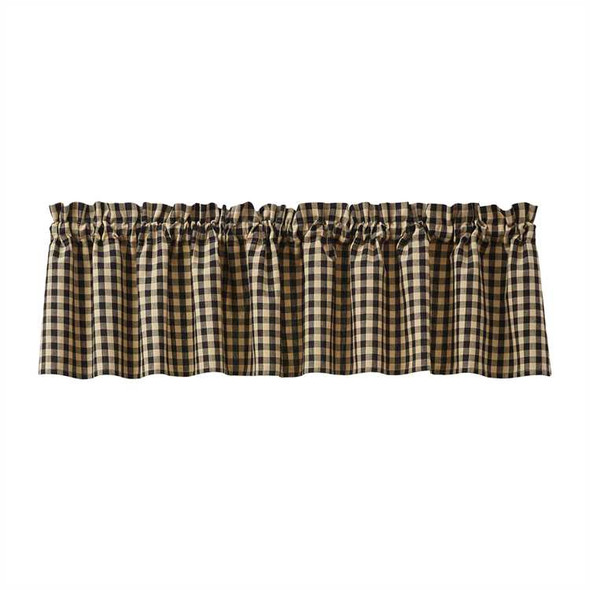 Berry Gingham Lined Valance