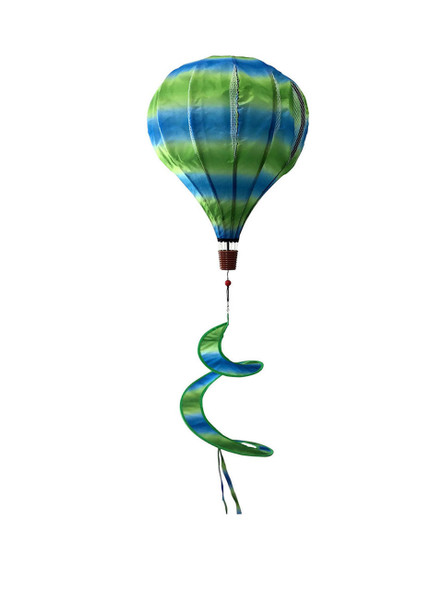 Green & Blue Deluxe Hot Air Balloon Wind Twister.