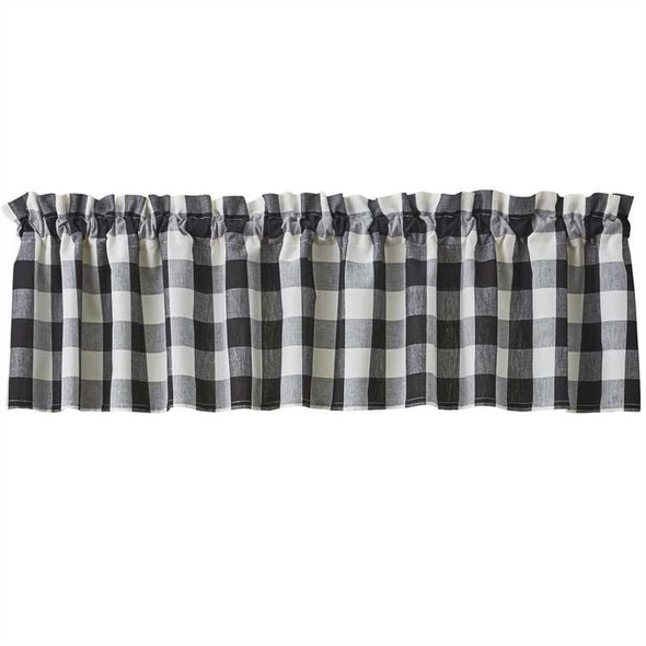 Wicklow Valance - Black & Cream - Size - 72 X 14