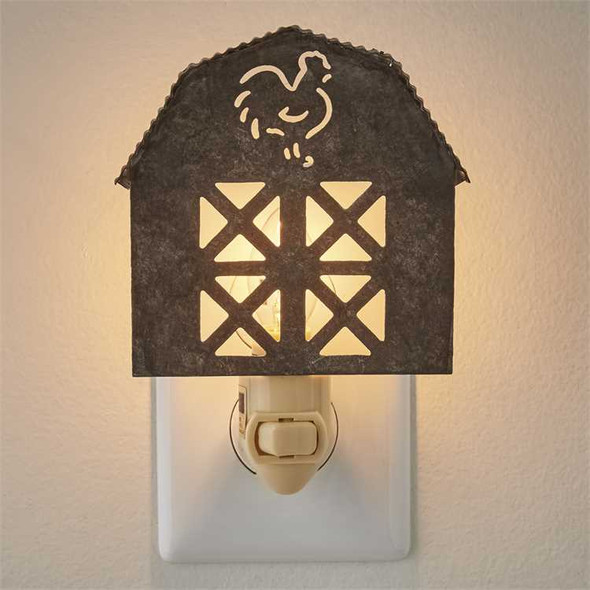 Barn Night Light Galvanized