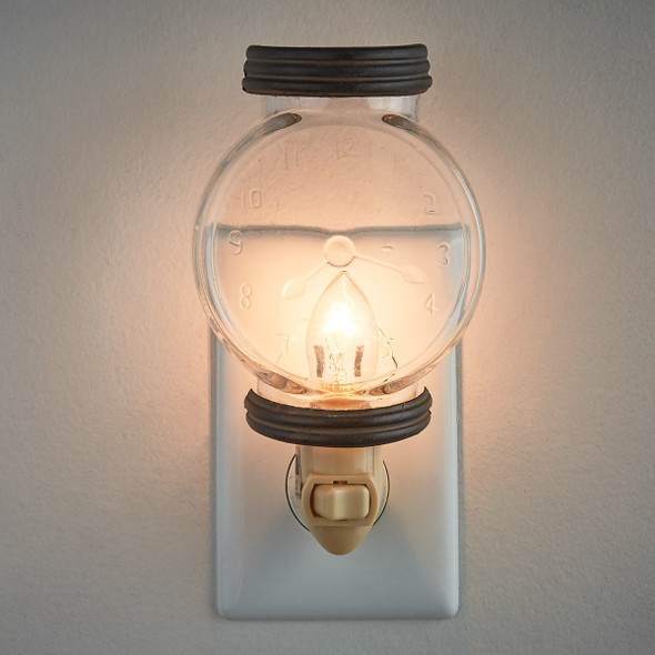 Glass Clock Night Light