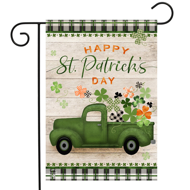 ST. PATRICK'S DAY PICKUP GARDEN FLAG