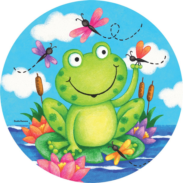 FROG AND DRAGONFLIES ACCENT MAGNET