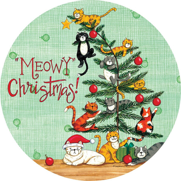 MEOWY CHRISTMAS ACCENT MAGNET