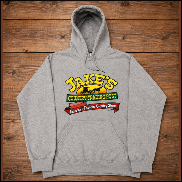 JAKE'S LOGO HOODED SWEATSHIRT GREY X-LARGE