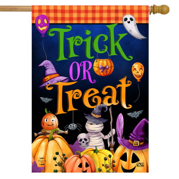 TRICK OR TREAT PARTY HOUSE HOUSE FLAG