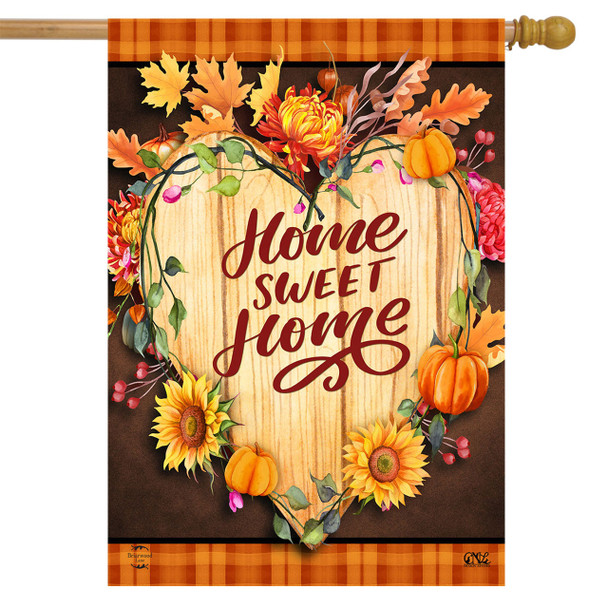 FALL HOME SWEET HOME DOUBLE SIDED HOUSE FLAG