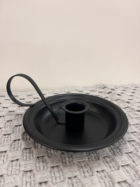 BLACK PAN CANDLE HOLDER