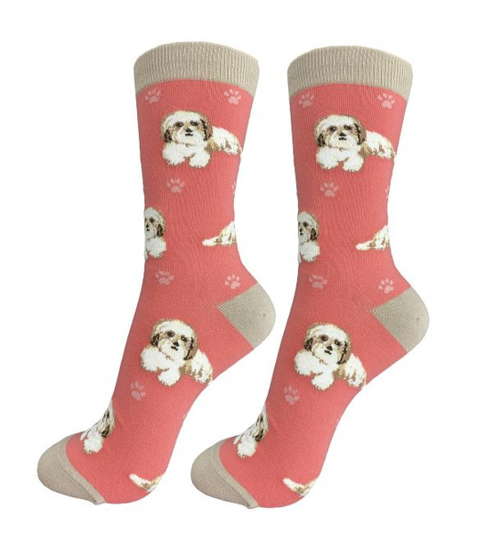 SHIH TZU TAN & WHITE SOCKS FULL BODY DOG