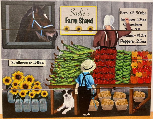 SADIES FARM STAND 9X12 PALLET ART