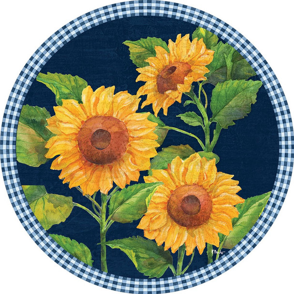 SUNFLOWERS ON NAVY ACCENT MAGNET