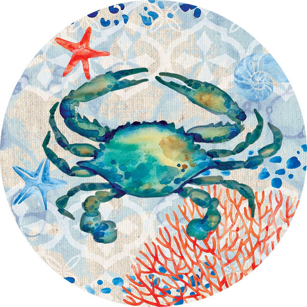 CRAB AND CORAL ACCENT MAGNET