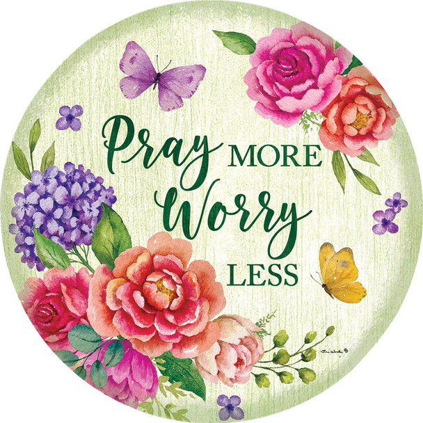 PRAY MORE ACCENT MAGNET