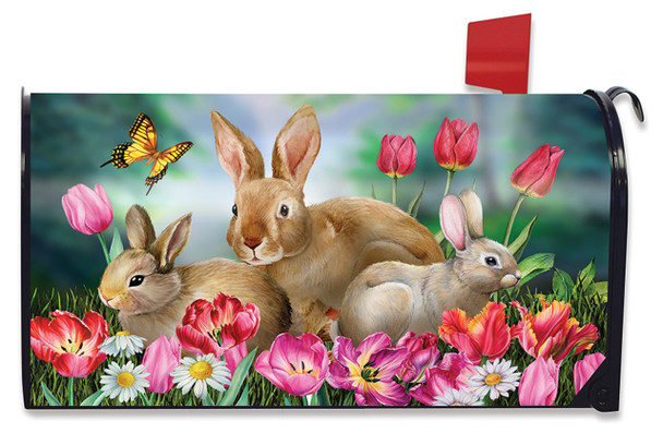 BUNNY FAMILY MAILBOX COVER