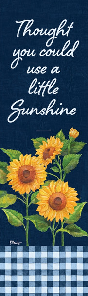 SUNFLOWERS ON NAVY PLANT EXPRESSION MAGNET