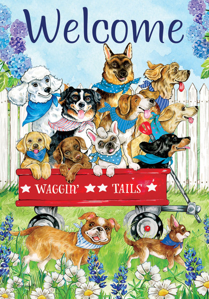 WAGGIN TAILS GARDEN FLAG