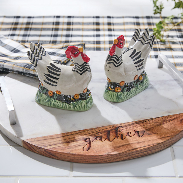 MY LITTLE WHITE HEN SALT & PEPPER SET