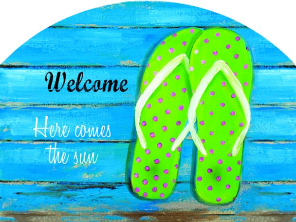 FLIP-FLOP GREEN LARGE SLIDER PLAQUE