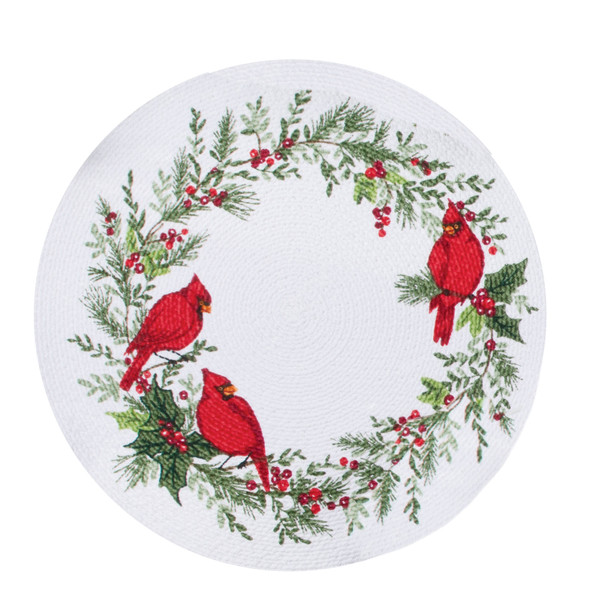 WINTER CARDINAL BRAIDED PLACEMAT