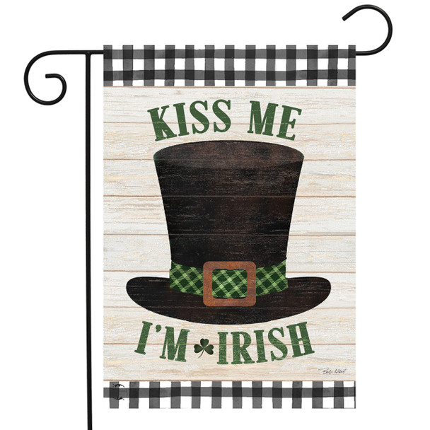 KISS ME I'M IRISH HAT GARDEN FLAG
