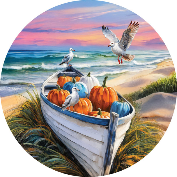 PUMPKIN BOAT ACCENT MAGNET