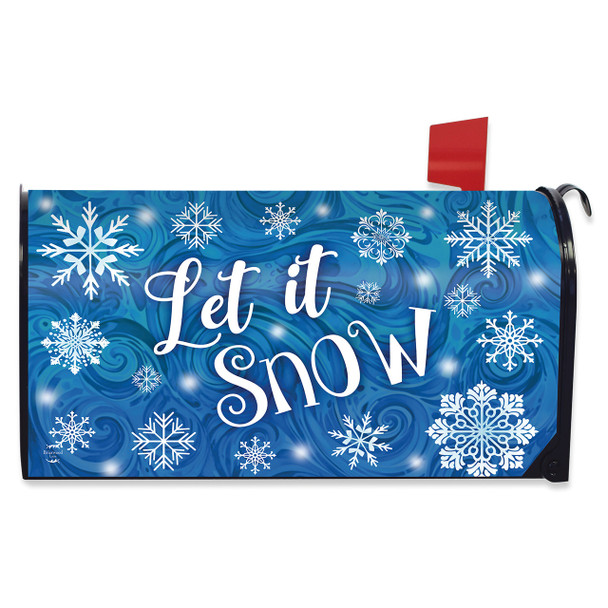 LET IT SNOW SNOWFLAKES MAILBOX COVER