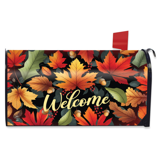 AUTUMN COLOR LEAVES MAILBOX COVER