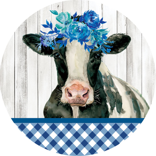 COW WITH FLOWERS ACCENT MAGNET 153052-5813MG