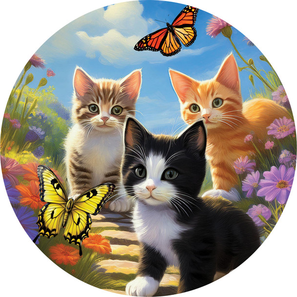 KITTENS AND BUTTERFLIES ACCENT MAGNET 153161-5855MG