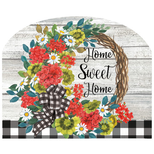 GERANIUM WREATH ACRYLIC ART SIGN