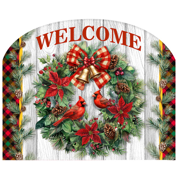 CARDINAL WREATH ACRYLIC ART SIGN