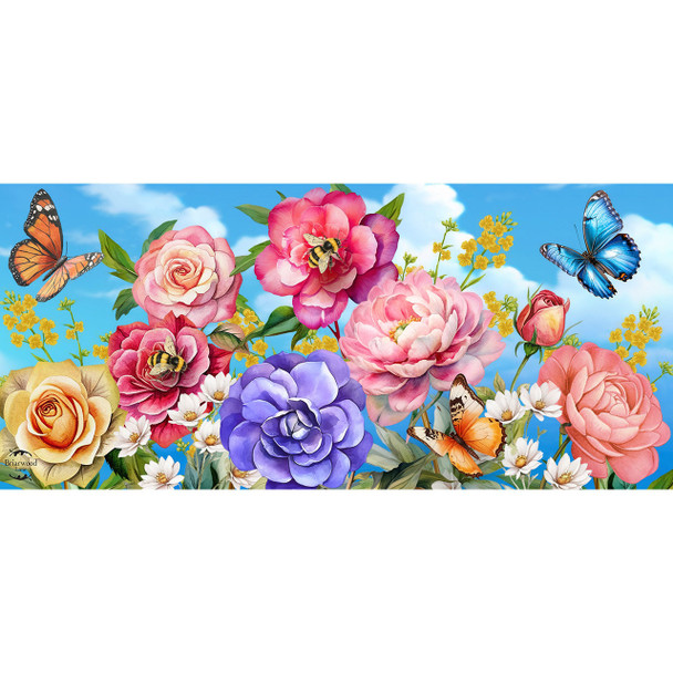 BUTTERFLIES AND PEONIES MINI MAT