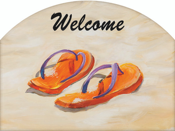 FLIP-FLOP ORANGE SMALL SLIDER PLAQUE