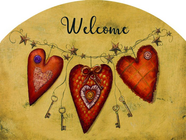 KEY TO HEART SMALL SLIDER PLAQUE