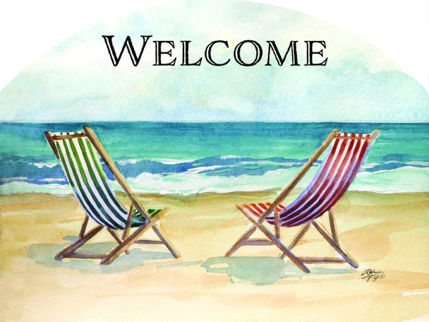 CANVAS BEACH CHAIRS LARGE SLIDER PLAQUE