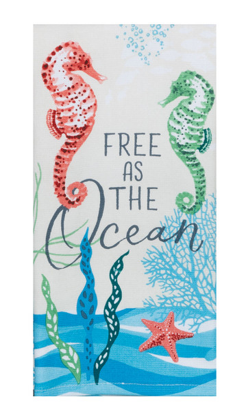 FREE AS THE OCEAN DUAL PURPOSE TERRY TOWEL