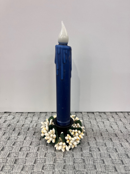 NAVY 7" LED TAPER TIMER CANDLE