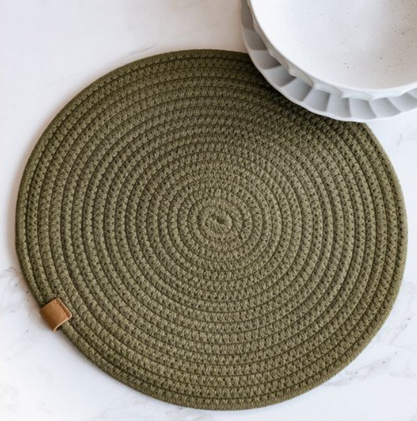 13" OLIVE ROUND PLACEMAT