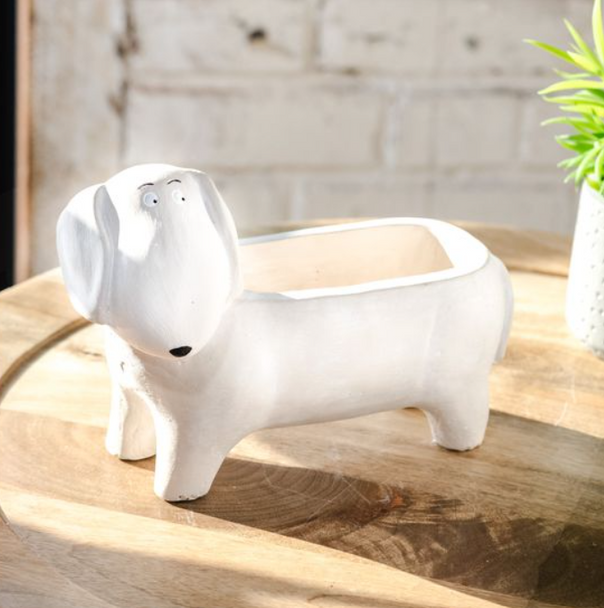 8" WEINER DOG PLANTER