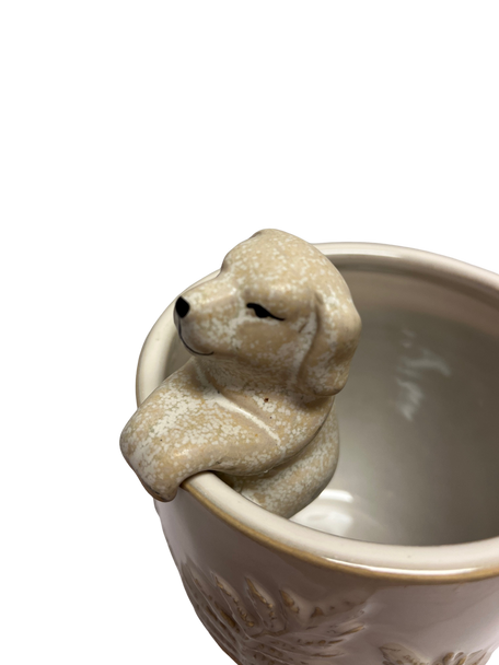 BEIGE DOG POT HANGER