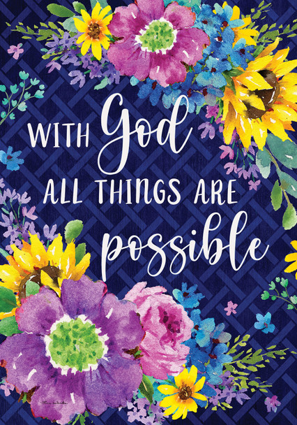 WITH GOD GARDEN FLAG