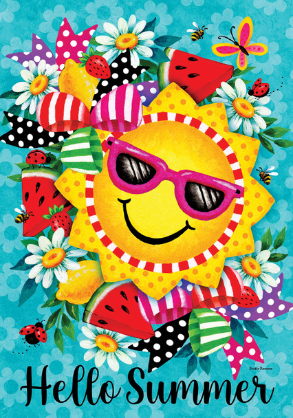HELLO SUMMER GARDEN FLAG