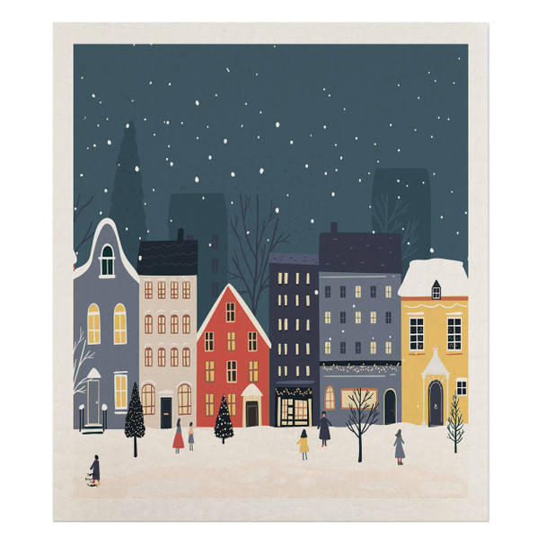 SNOW DAY SWEDISH DISHCLOTH