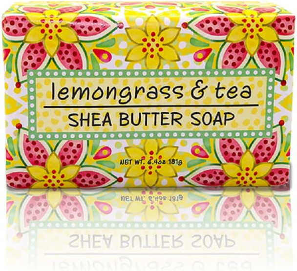 LEMONGRASS & TEA SHEA BUTTER GARDEN WRAP SOAP 6.4 OZ