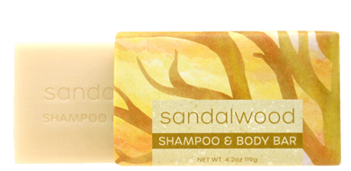 SANDALWOOD SHAMPOO & BODY BAR 4.2 OZ