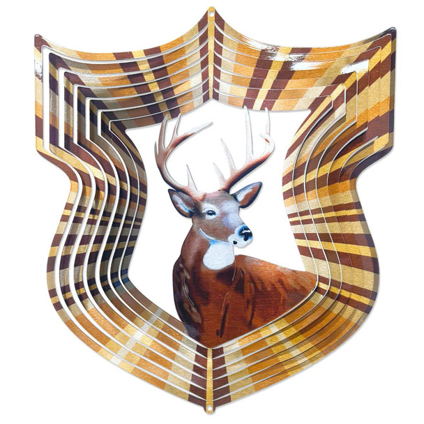 LG DEER WHITE TAIL WIND SPINNER