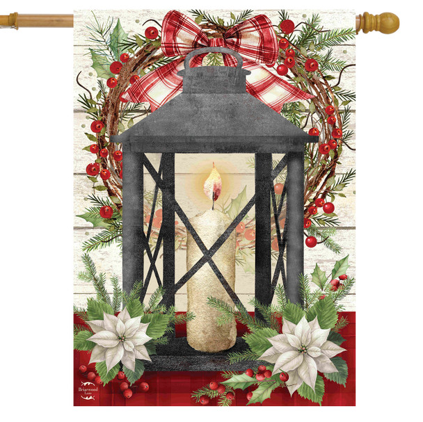 FESTIVE GLOW LANTERN HOUSE FLAG