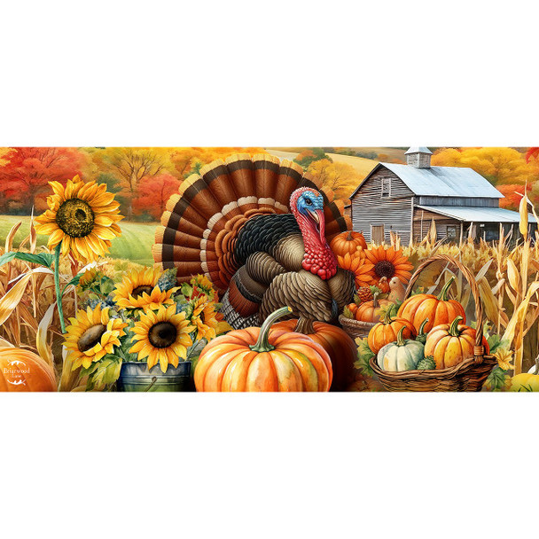 WILD TURKEY AND PUMPKIN MINI MAT